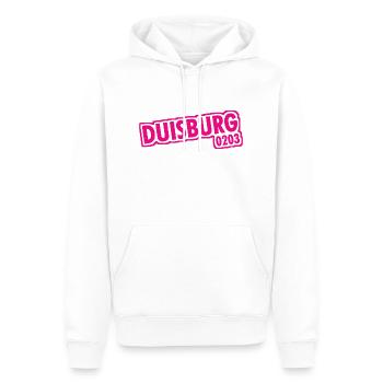 Duisburg - 0203 - Phone Code - NRW - Ruhrpott - Men’s Premium Organic Hoodie - white - Front - Nico (187cm)