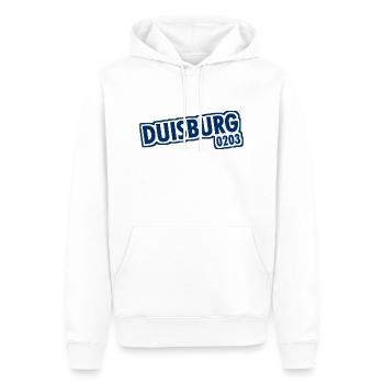 Duisburg - 0203 - Phone Code - NRW - Ruhrpott - Men’s Premium Organic Hoodie - white - Front - Nico (187cm)