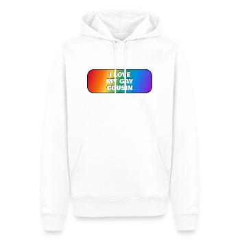 Ich liebe meinen schwulen Cousin - Männer Premium Bio Hoodie - Weiß - Vorne - Nico (187cm)