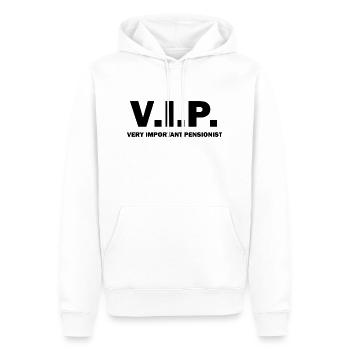 Cadeau retraité pension retraite vip pension - Sweat à capuche Premium bio Homme - blanc - Devant - Nico (187cm)