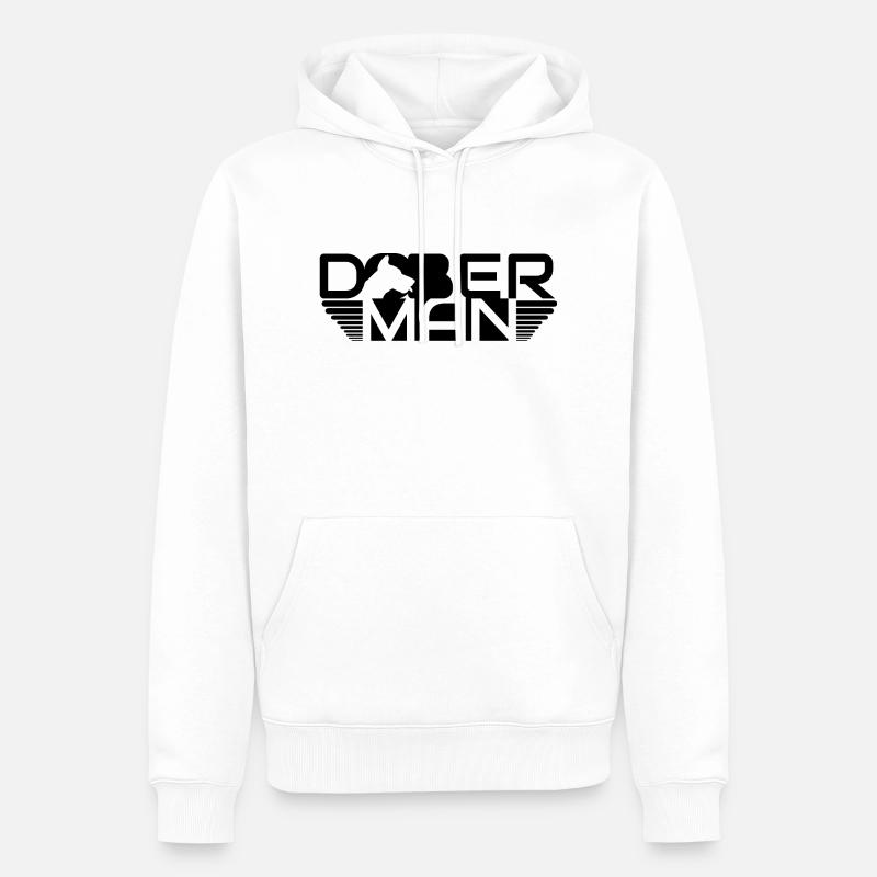doberrman - Sweat à capuche Premium bio Homme - blanc