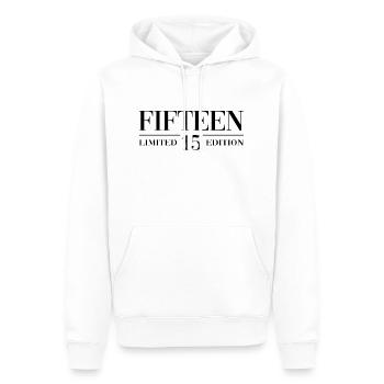 15. Geburtstag 15 Jahre - Männer Premium Bio Hoodie - Weiß - Vorne - Nico (187cm)