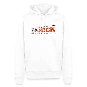 100 % Prozent Rock Heavy Metal Musik Text Logo Fun - Männer Premium Bio Hoodie - Weiß - Vorne - Nico (187cm)