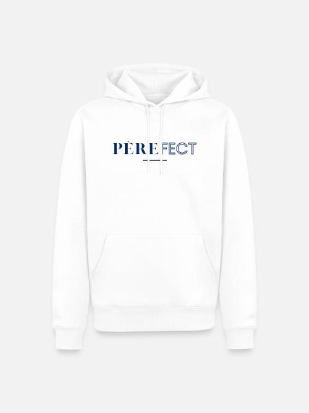 Pèrefect ! Papa parfait ! - Sweat à capuche Premium bio Homme - blanc