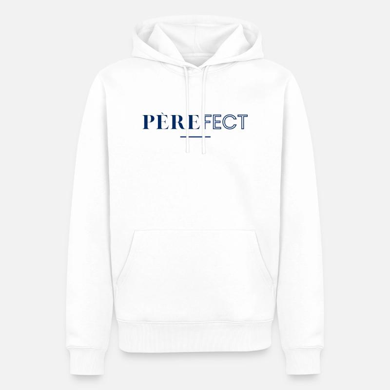 Pèrefect ! Papa parfait ! - Sweat à capuche Premium bio Homme - blanc