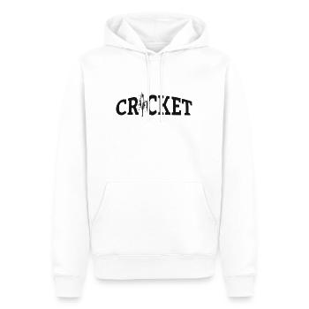 Cricket Lettering with Bat - Kricket - Männer Premium Bio Hoodie - Weiß - Vorne - Nico (187cm)