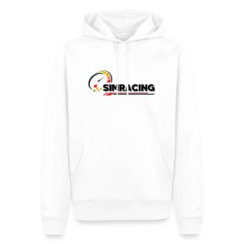 COURSE DE CARTES MÈRES - Sweat à capuche Premium bio Homme - blanc - Devant - Nico (187cm)
