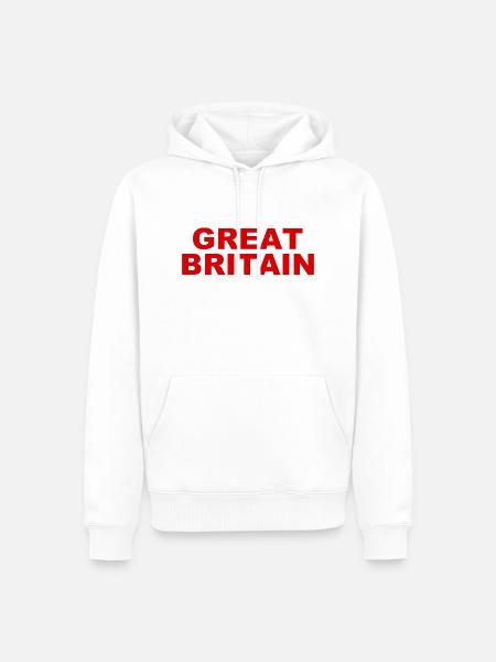 Great Britain - England - Soccer - Fußball - Men’s Premium Organic Hoodie - white