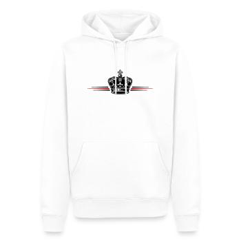 Sa Majesté de la Couronne - Sweat à capuche Premium bio Homme - blanc - Devant - Nico (187cm)