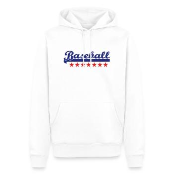 base-ball - Sweat à capuche Premium bio Homme - blanc - Devant - Nico (187cm)