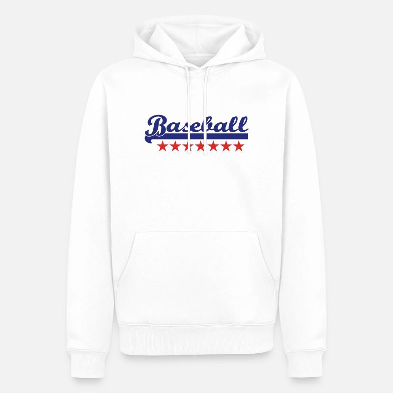 baseball - Männer Premium Bio Hoodie - Weiß