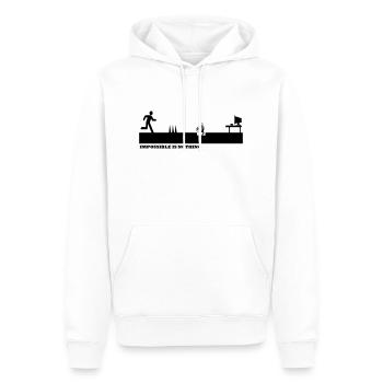 Impossible Is Nothing - Sweat à capuche Premium bio Homme - blanc - Devant - Nico (187cm)