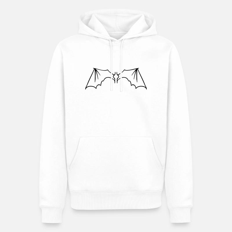 batwings_onecolor - Sweat à capuche Premium bio Homme - blanc
