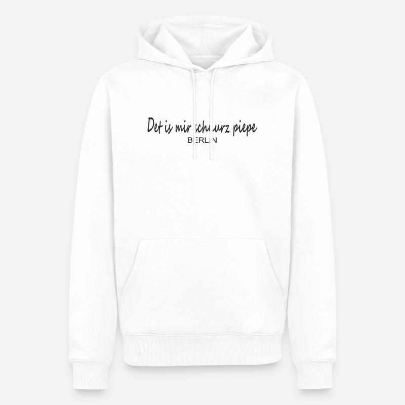 BERLIN - Männer Premium Bio Hoodie - Weiß