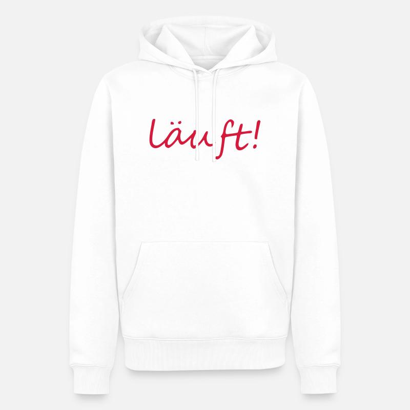 Exécution. - Sweat à capuche Premium bio Homme - blanc