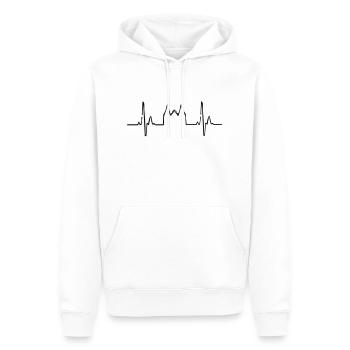 Lübeck - Männer Premium Bio Hoodie - Weiß - Vorne - Nico (187cm)