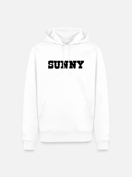 Pferd Sunny - Männer Premium Bio Hoodie - Weiß