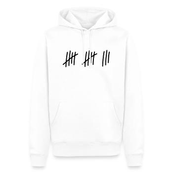 13 coups / / 13 fois / / Anniversaire / / cadeau - Sweat à capuche Premium bio Homme - blanc - Devant - Nico (187cm)