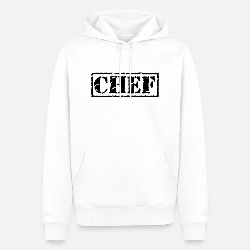 Chef - Männer Premium Bio Hoodie - Weiß