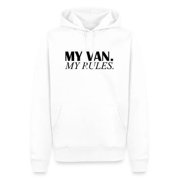 my van my rules - Men’s Premium Organic Hoodie - white - Front - Nico (187cm)