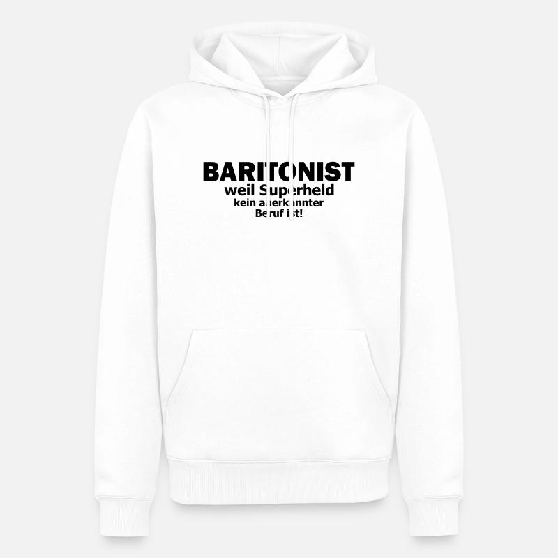 baritonist - Männer Premium Bio Hoodie - Weiß