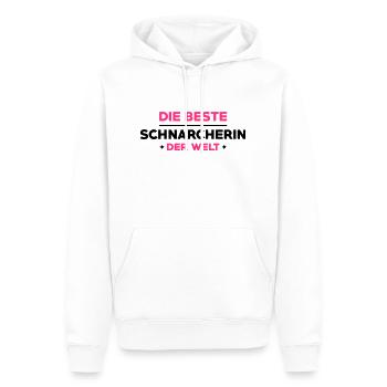 Schnarcher Schnarcherin Schnarchen Schlaf Humor - Männer Premium Bio Hoodie - Weiß - Vorne - Nico (187cm)