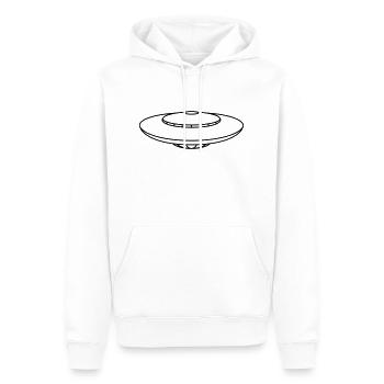 cool gemalt comic cartoon aliens Ufo fliegen unter - Männer Premium Bio Hoodie - Weiß - Vorne - Nico (187cm)