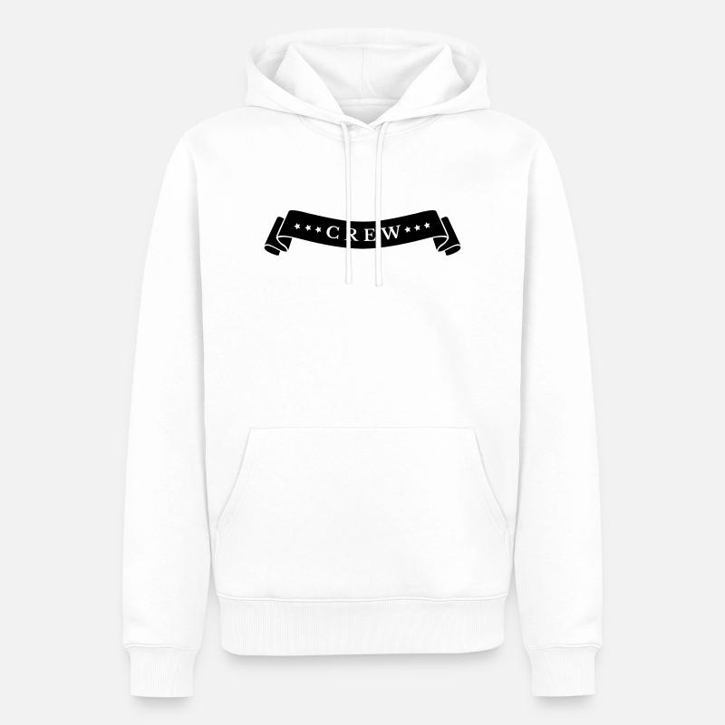 crew_banner - Männer Premium Bio Hoodie - Weiß