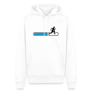 chargement chargement chargement course de sport s - Sweat à capuche Premium bio Homme - blanc - Devant - Nico (187cm)