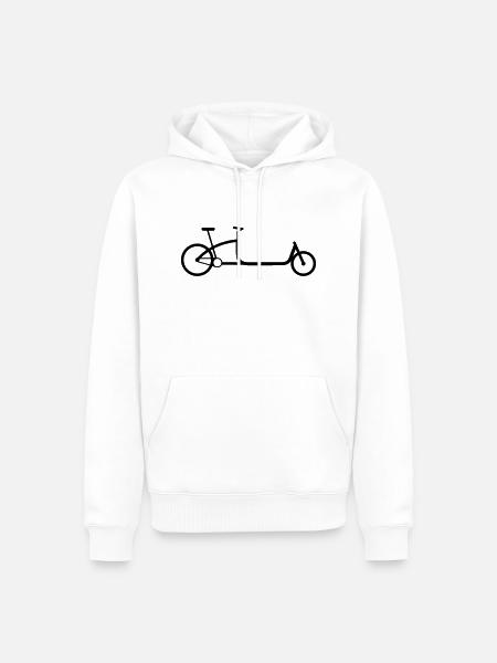 The very large cargo wheel - Men’s Premium Organic Hoodie - white