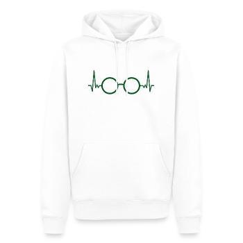 ECG Glasses Optician Gift Optometrist - Men’s Premium Organic Hoodie - white - Front - Nico (187cm)