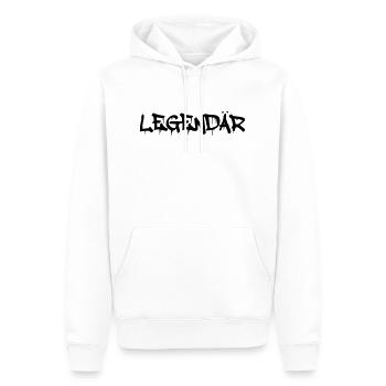 legendär - Männer Premium Bio Hoodie - Weiß - Vorne - Nico (187cm)