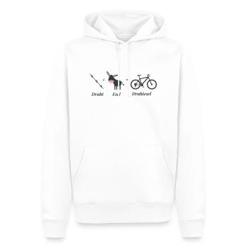 Drahtesel Fahrrad Funshirt - Männer Premium Bio Hoodie - Weiß - Vorne - Nico (187cm)