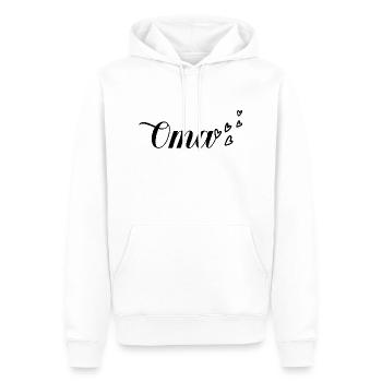 oma idée cadeau maman - Sweat à capuche Premium bio Homme - blanc - Devant - Nico (187cm)