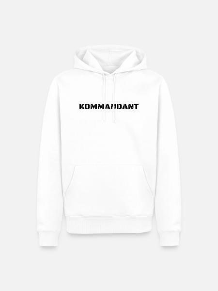 Kommandant - Männer Premium Bio Hoodie - Weiß