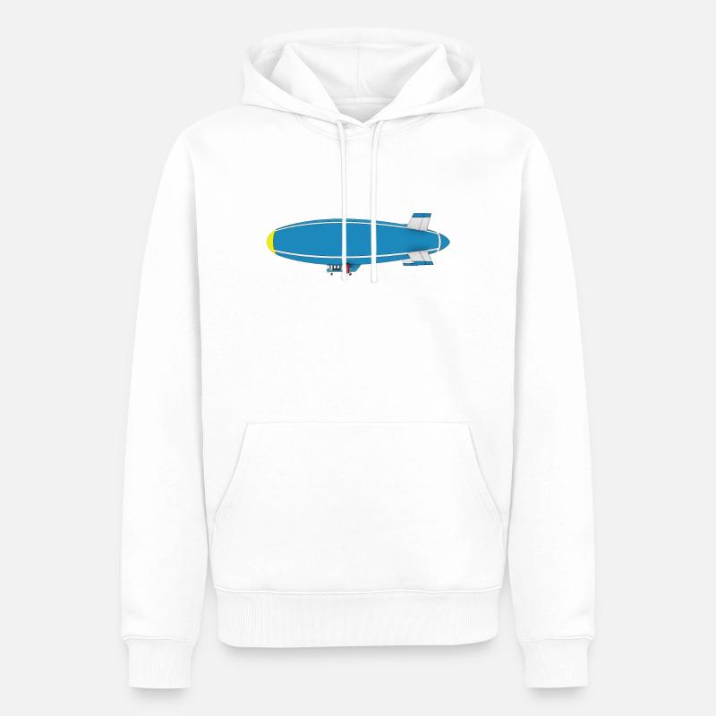 Luftschiff, Zeppelin, Seitenansicht - Männer Premium Bio Hoodie - Weiß