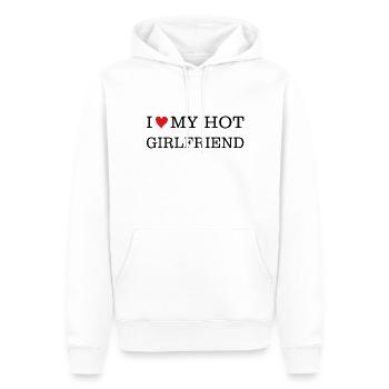 J’aime ma copine chaude ich liebe meine - Sweat à capuche Premium bio Homme - blanc - Devant - Nico (187cm)