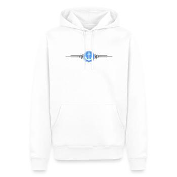 anker symbol strich - Männer Premium Bio Hoodie - Weiß - Vorne - Nico (187cm)