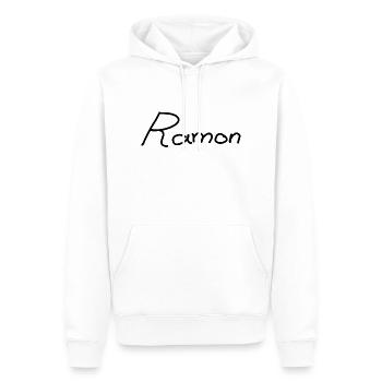 Ramon - Männer Premium Bio Hoodie - Weiß - Vorne - Nico (187cm)