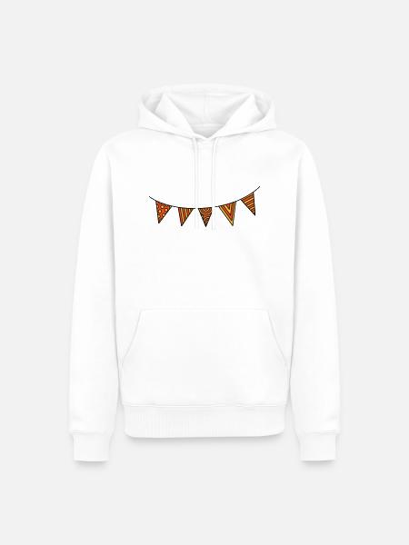 Pennant chain three-colour - Men’s Premium Organic Hoodie - white