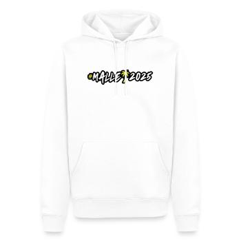 Malle 2025 Palmier - Sweat à capuche Premium bio Homme - blanc - Devant - Nico (187cm)