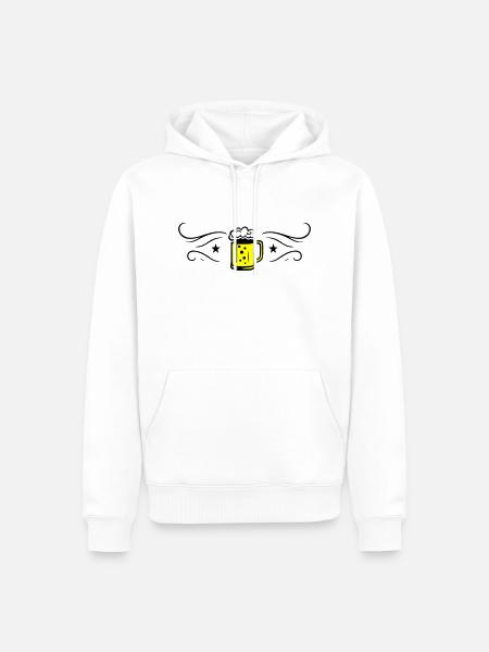 Beer Beer Mug Icon - Men’s Premium Organic Hoodie - white