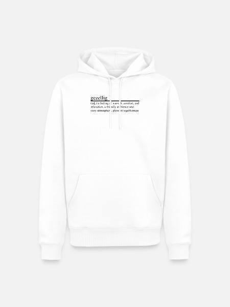 gezellig - Men’s Premium Organic Hoodie - white