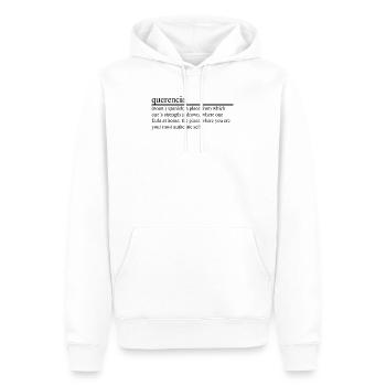 Querencia - Men’s Premium Organic Hoodie - white - Front - Nico (187cm)