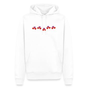 herzen - Männer Premium Bio Hoodie - Weiß - Vorne - Nico (187cm)