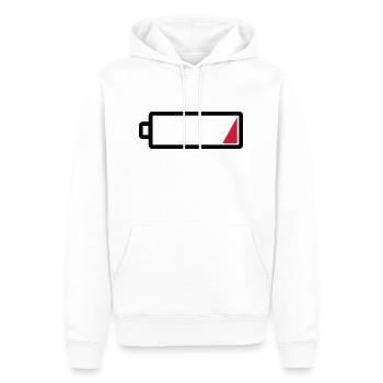 Empty - no power - tired - charge battery - Men’s Premium Organic Hoodie - white - Front - Nico (187cm)