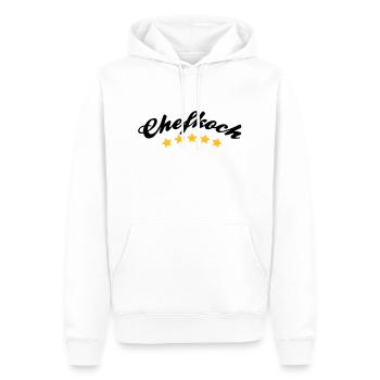 chef - Sweat à capuche Premium bio Homme - blanc - Devant - Nico (187cm)
