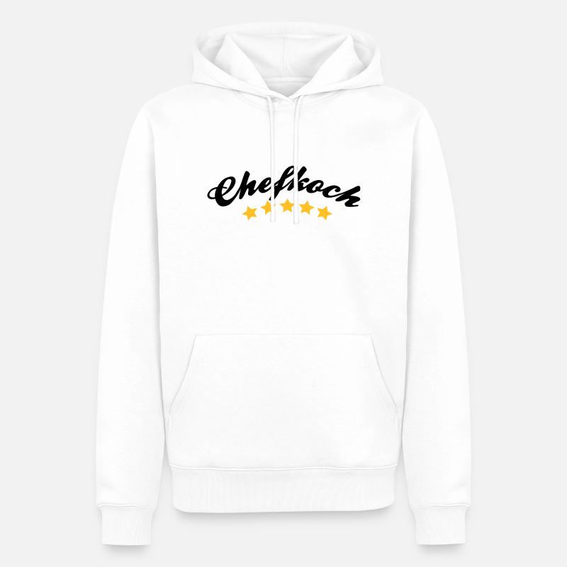 chef - Sweat à capuche Premium bio Homme - blanc