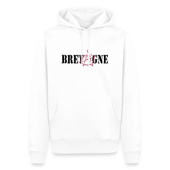 Anarchy Bretagne - Sweat à capuche Premium bio Homme - blanc - Devant - Nico (187cm)