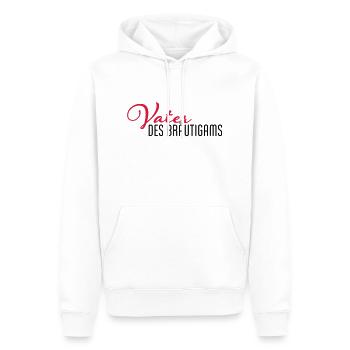 Père du marié - Sweat à capuche Premium bio Homme - blanc - Devant - Nico (187cm)